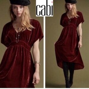Cabi Grace Tribute Crushed Velvet Midi Dress Sz. Medium